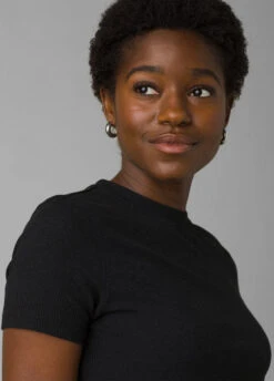 PrAna - Women's Foundation Rib Tee -Prana Clothing Shop 1970821 BLACKHEATHER ALT 4