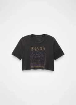 PrAna - Women's Everyday Vintage-Washed Graphic Crop Tee -Prana Clothing Shop 2066761 CHARCOALMINDSCAPE ALT 9