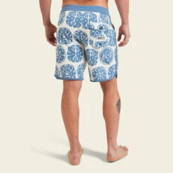Howler Bros - Bruja Boardshorts -Prana Clothing Shop S24 Boardies Bruja Sun Idols Bone White Model Back