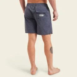 Howler Bros - Men's Deep Set Boardshorts -Prana Clothing Shop S24 Boardies Deep Set Little Puddles Nightfall Model Back